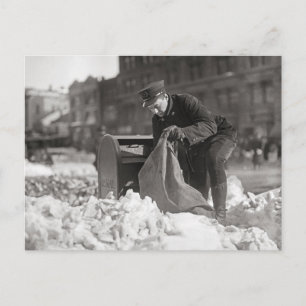 Postal Cartero en la nieve, 1922