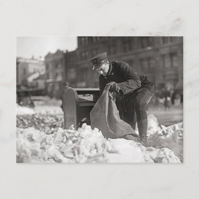 Postal Cartero en la nieve, 1922 (Anverso)