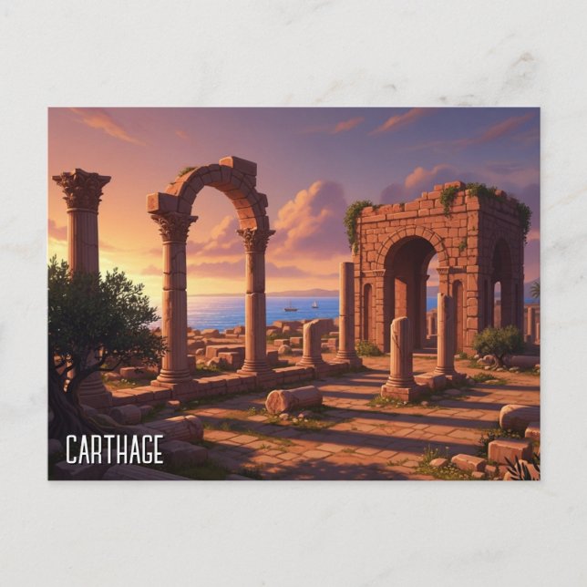 Postal Carthage Tunisia Travel (Anverso)