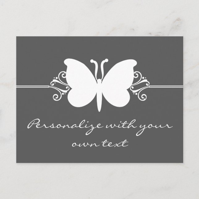 Postal Cartucho de voladizo de mariposa de carbón vegetal (Anverso)