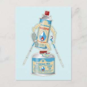 Postal Cartuchos de gas de cocina de camping divertidos s