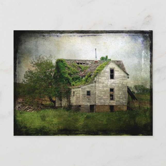 Postal Casa abandonada de Misuri Rural (Anverso)