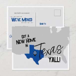 Postal Casa azul nueva en Texas