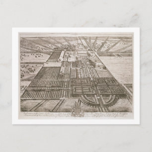 Postal Casa Badminton en el condado de Gloucester, engra