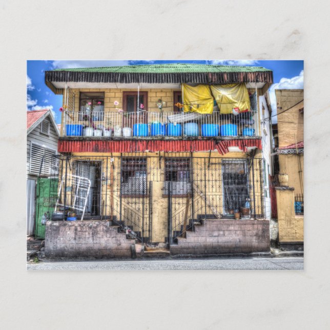 Postal Casa barbadense (Anverso)