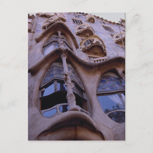 Postal Casa Batllo, Barcelona, España (Anverso)