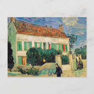 Postal Casa blanca de noche - Vincent van Gogh