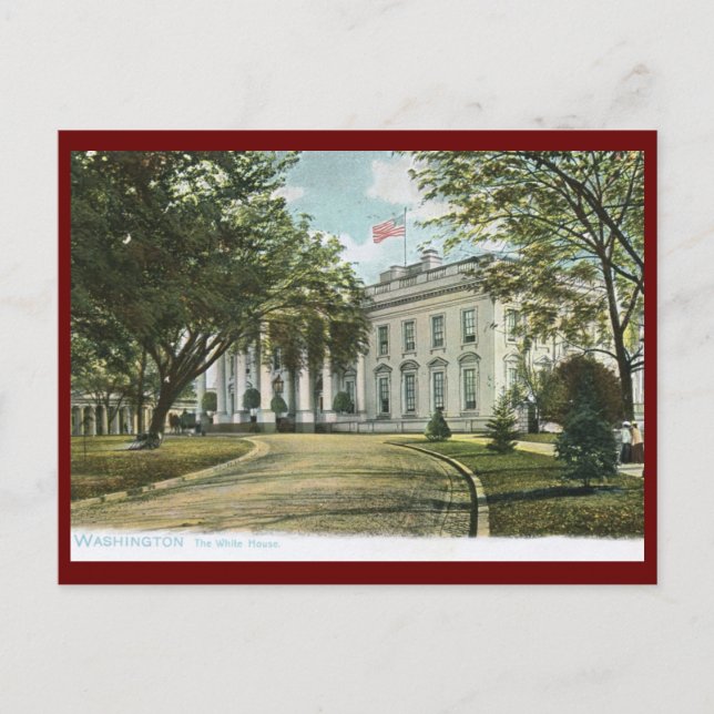 Postal Casa Blanca, Washington DC 1906 Vintage (Anverso)