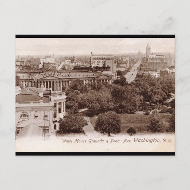 Postal Casa Blanca, Washington DC 1907 Vintage (Anverso)