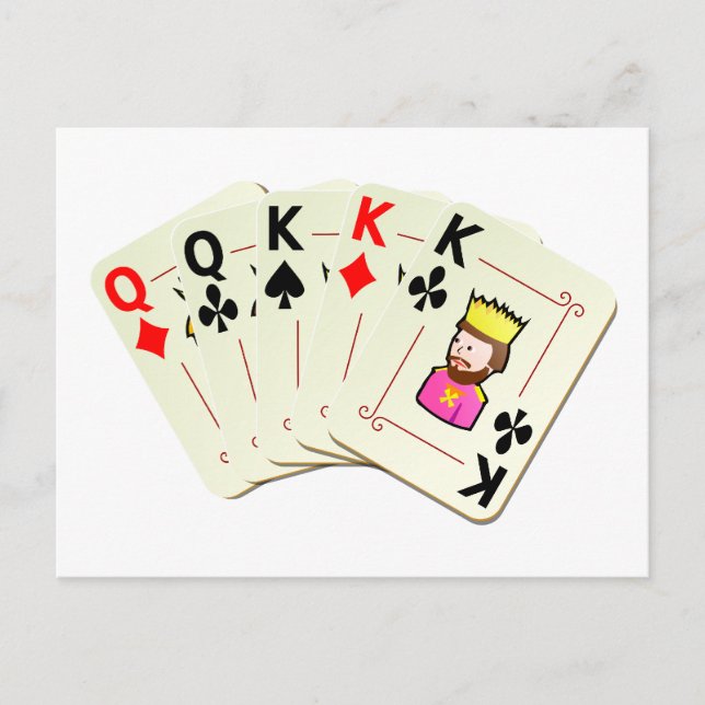 Postal Casa completa de póquer (Anverso)
