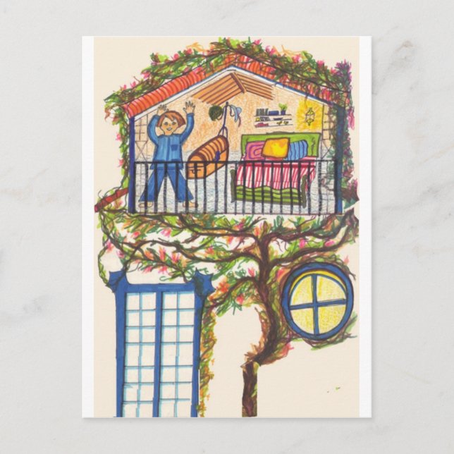 POSTAL CASA DE ÁRBOL (Anverso)