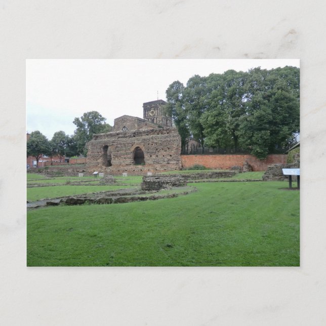 Postal Casa de baños romana en Leicester, Inglaterra (Anverso)