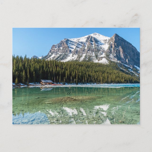 Postal Casa de barcos junto al lago Louise - Banff, Canad (Anverso)