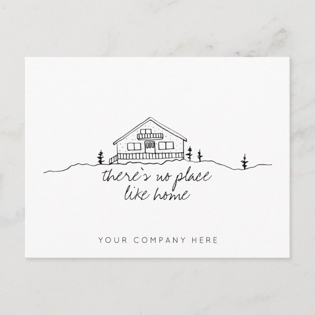 Postal Casa de Cabaña Inmobiliaria Acogedora (Anverso)