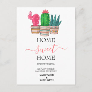 Postal casa de Cactus linda en movimiento
