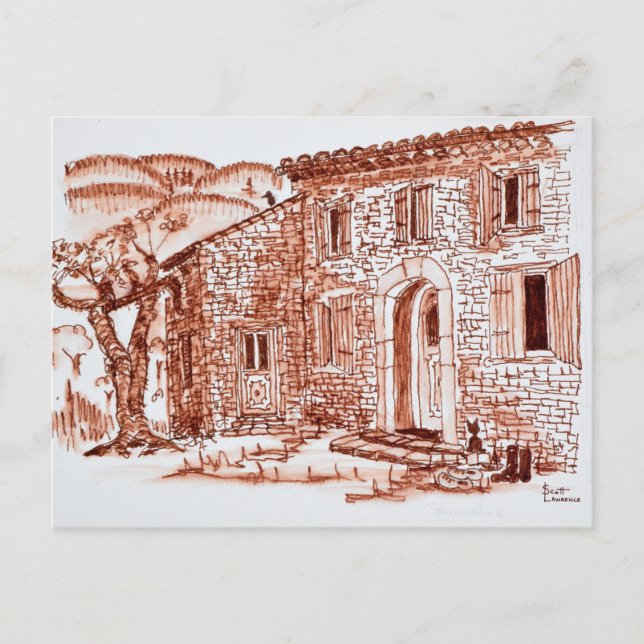 Postal Casa de campo cerca de Grasse | Provenza, Francia (Anverso)