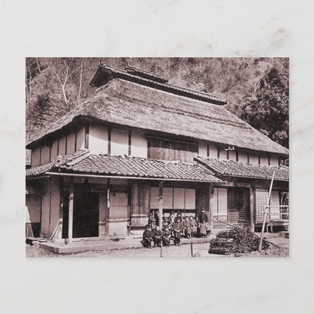Postal Casa de campo de techo elevado de Mimasaka (Anverso)