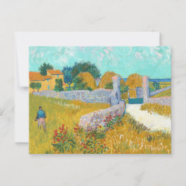 Postal Casa de campo en Provenza por van Gogh: