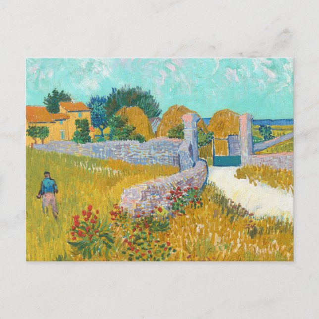 Postal Casa de campo en Provenza por van Gogh: (Anverso)