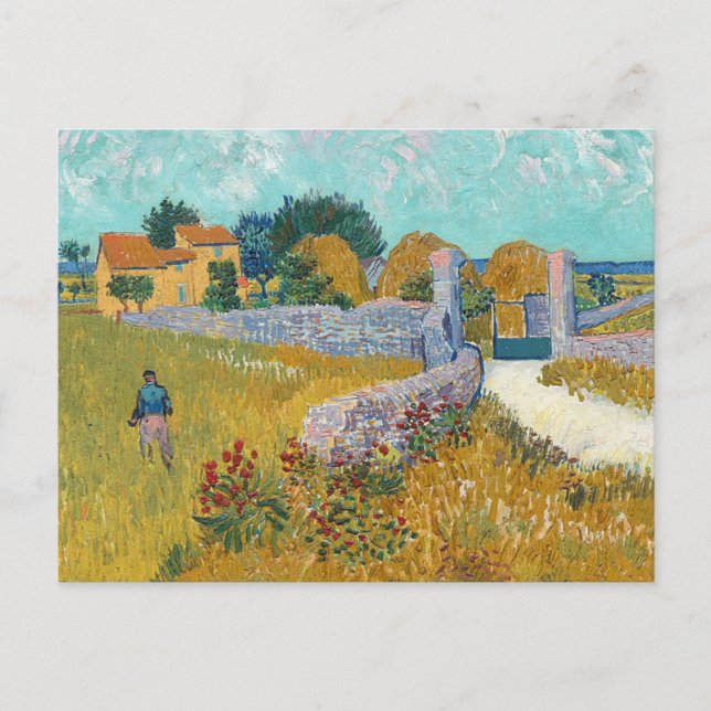 Postal Casa de campo en Provenza por Vincent Van Gogh Pos (Anverso)