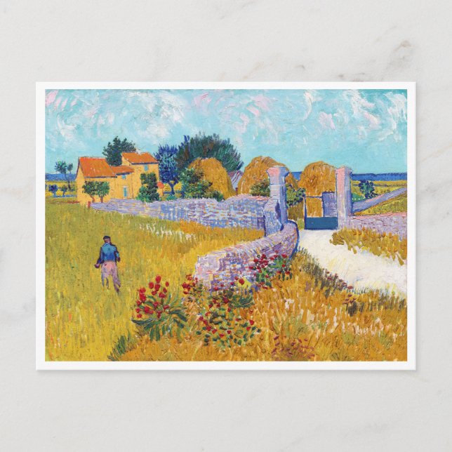 Postal Casa de campo en Provenza, Van Gogh (Anverso)