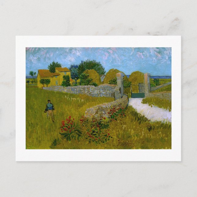 Postal Casa de campo en Provenza, Vincent Van Gogh (Anverso)