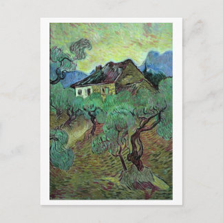 Postal Casa de campo entre olivos Bella Artes Van Gogh
