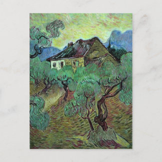 Postal Casa de campo entre olivos Bella Artes Van Gogh