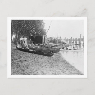 Postal Casa de canoa Yocum, Parque de playa Arlington