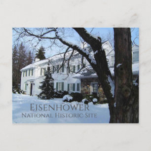 Postal Casa de Eisenhower, Invierno, Gettysburg, PA