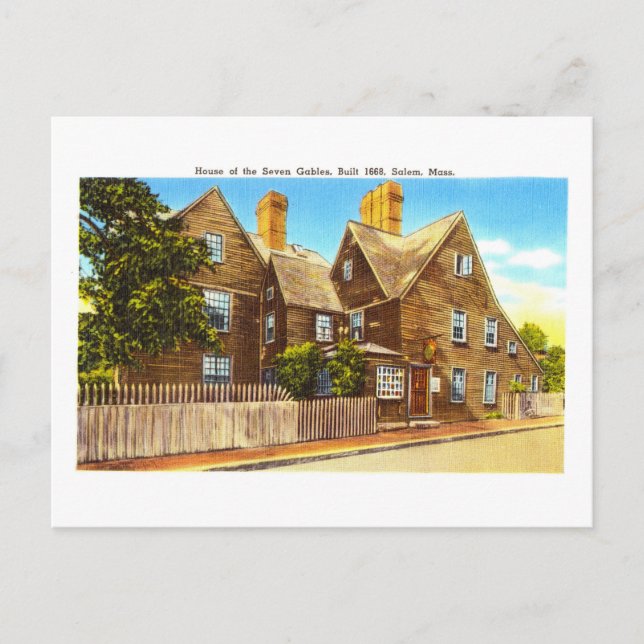 Postal Casa de época de los Siete Hornos en Salem, Masa. (Anverso)