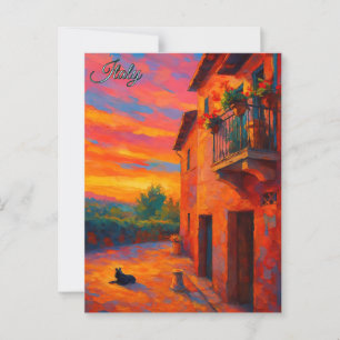 Postal Casa de época Toscana Italia Retro Europa Viaje