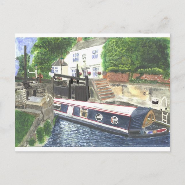 Postal Casa de esclusas del canal de Beeston Nottingham (Anverso)