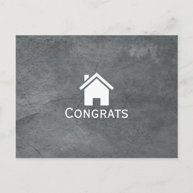 Postal Casa de felicitaciones profesionales inmobiliarias (Anverso)