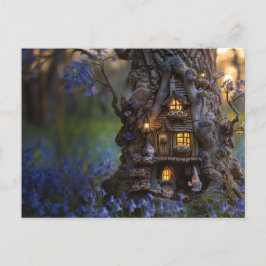 Postal Casa de gnomo en un árbol