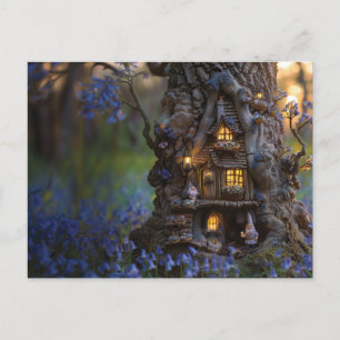 Postal Casa de gnomo en un árbol