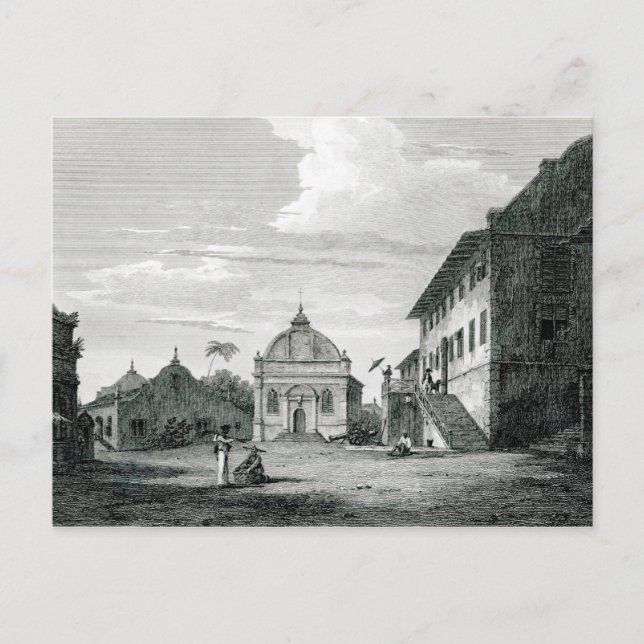 Postal Casa de gobierno en Malacca (Anverso)
