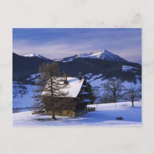 Postal Casa de granja y Monte Rigi y Pilatus,