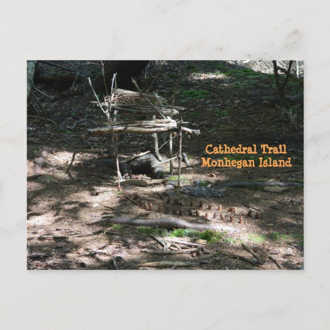 Postal Casa de hadas en el jardín de la isla Monhegan en  (Anverso)