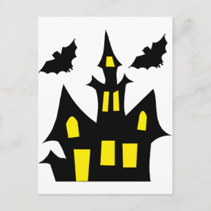 Postal casa de halloween