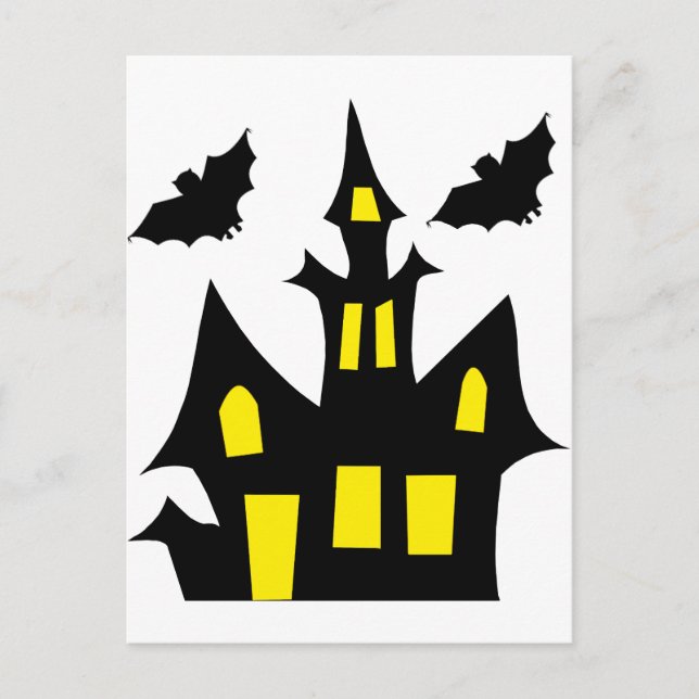 Postal casa de halloween (Anverso)
