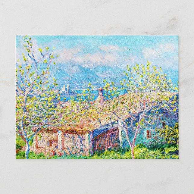 Postal Casa de jardinero en Antibes Claude Monet (Anverso)