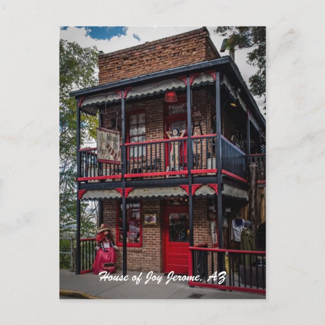 Postal Casa de la Alegría, Jerome, AZ. (Anverso)