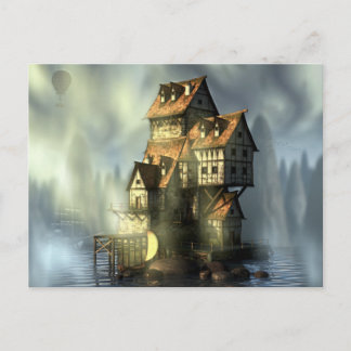 Postal Casa de la fantasía en el agua