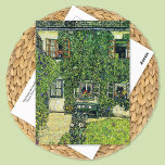 Postal Casa de la Guardaboschi Gustav Klimt<br><div class="desc">Postal de arte fino con la pintura del artista austriaco Gustav Klimt (1862-1918),  The House of Guardaboschi (1912). Un paisaje de casa de campo cubierta de vegetación con ventanas abiertas al patio.</div>