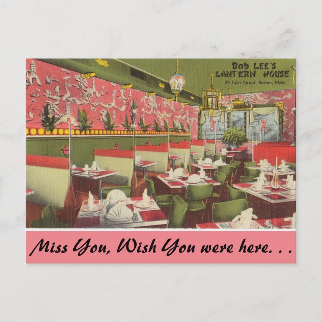 Postal Casa de la linterna de Massachusetts, Boston (Anverso)