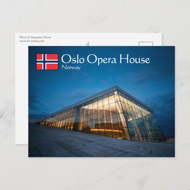 Postal Casa de la Ópera de Oslo (Anverso / Reverso)