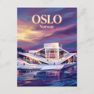 Postal Casa de la Ópera de Oslo Noruega