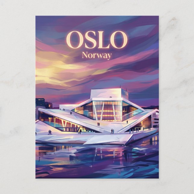 Postal Casa de la Ópera de Oslo Noruega (Anverso)
