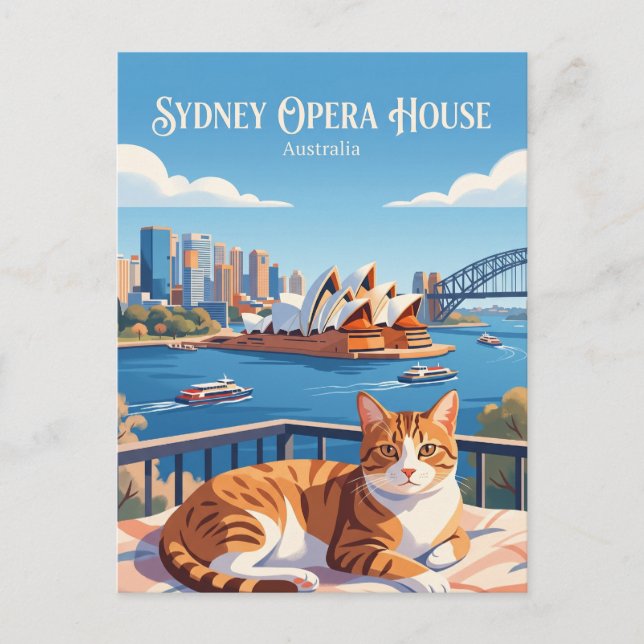 Postal Casa de la Ópera de Sídney Australia (Anverso)